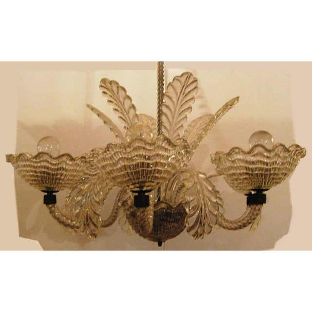 Vintage Murano Glass Chandelier, 1930s For Sale - Image 3 of 10