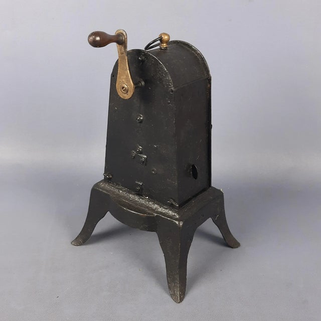 Antique Cast Iron and Brass Hand-Crank Rotisserie, Early 1900s For Sale - Image 5 of 12