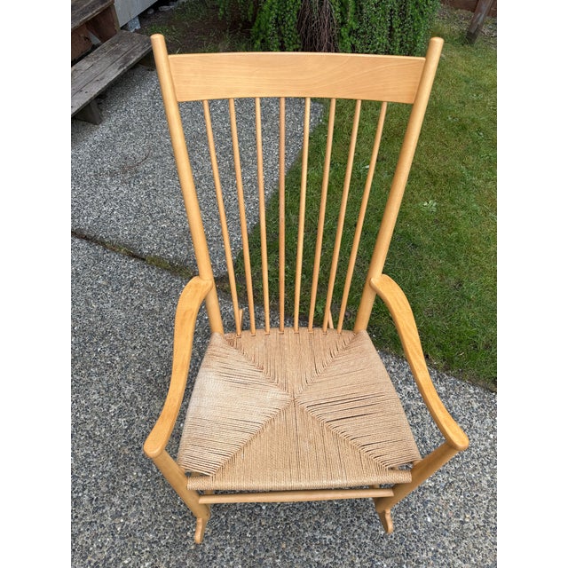 J16 Rocking Chair Attributed to Hans Wegner for FDB Mobler, 1960s - Vintage Rocking Chair - Scandinavian Rocking Chair For Sale - Image 4 of 9