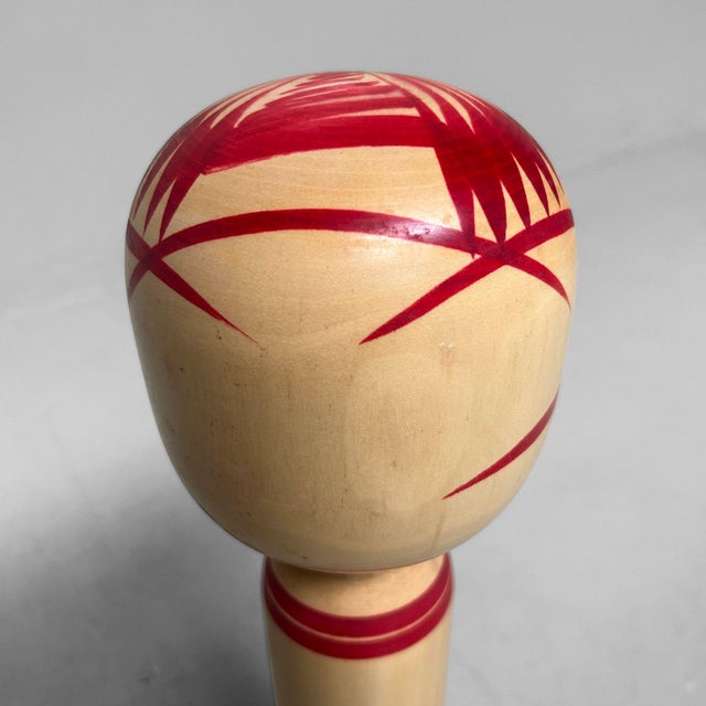 Beige Japanese Togatta Kokeshi by Konno Kashiku, 1970s For Sale - Image 8 of 12