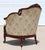 Wood Antique French Louis XV Style Bergère Armchair – Hand-Carved Mahogany, Tufted Floral Upholstery, C. Late 19th Century For Sale - Image 7 of 18