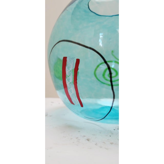 Pizzichillo + Gordon Signed Art Glass Vase 7" Sphere For Sale - Image 4 of 8
