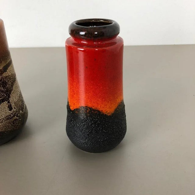 Fat Lava Ceramic 549 Vases from Scheurich, Germany, 1970s, Set of 3 For Sale - Image 14 of 18
