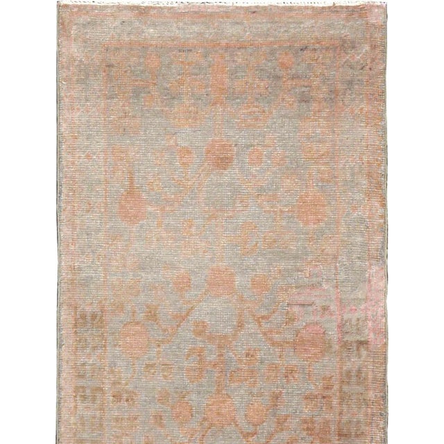 Modern Galerie Shabab Collection Early 20th Century Handmade East Turkestan Pomegranate Khotan Runner For Sale - Image 3 of 8