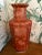 Salmon 1960’s Salmon and Gold Chrysanthemum Chinoiserie Vase by Norleans For Sale - Image 8 of 8