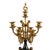 Imperial Italian Brevettato Gilt Bronze Mantel Clock Garniture Set With Candelabra For Sale - Image 9 of 13