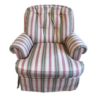 1990s Custom Swivel Chair by Jessica Charles For Sale