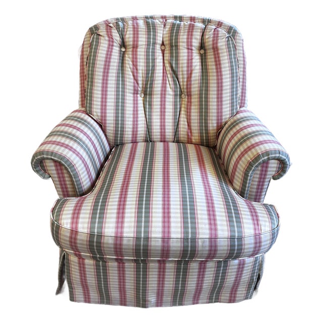 1990s Custom Swivel Chair by Jessica Charles For Sale