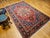 1900 - 1909 Vintage Persian Heriz Serapi Rug, Hand-Knotted Wool, Geometric Pattern, Red & Navy, 6x9 For Sale - Image 5 of 18