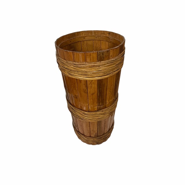 Vintage Bamboo Umbrella Stand For Sale - Image 4 of 6