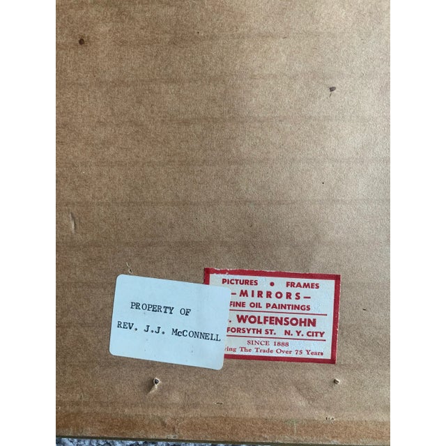 1950s Vintage Framed Venetian Watercolor Painting For Sale - Image 5 of 6