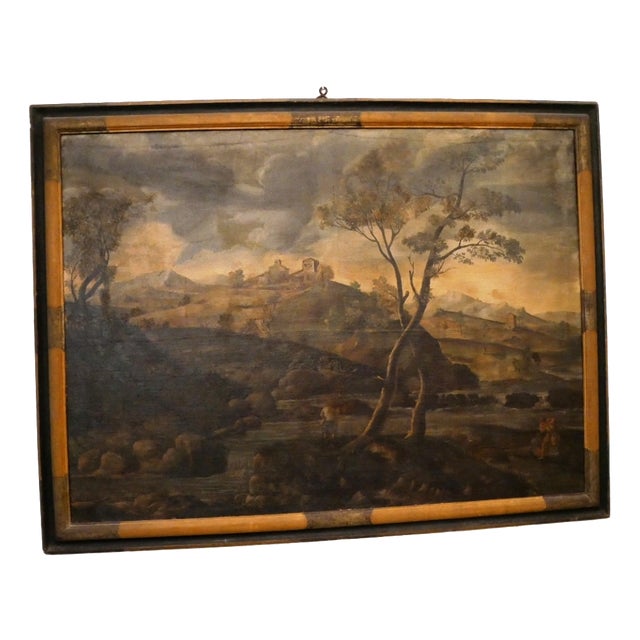 Romantic Landscape, Oil on Canvas, Framed For Sale