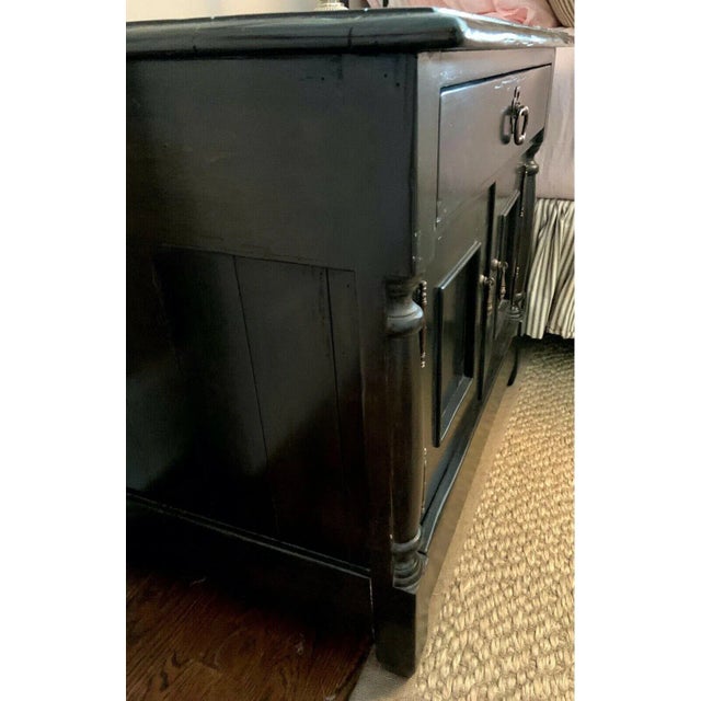 2010s Bausman & Company English Nightstand With Inlaid Plank Top For Sale - Image 5 of 13