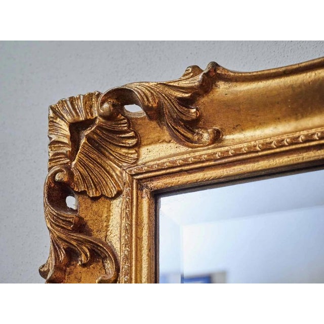 Wood Antique Mirror in Gilt Frame For Sale - Image 7 of 9