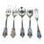 Vintage Wallace "Grande Baroque" Sterling Silver 5-Piece Flatware Place Setting For Sale