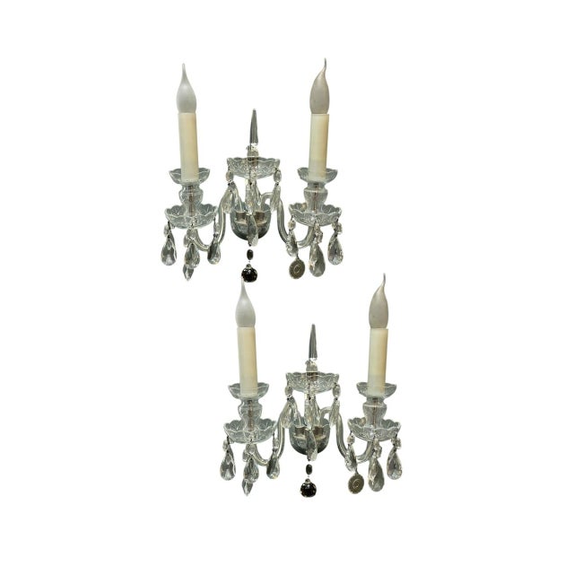 Crystal Bohemian Sconces, 1970s, Set of 2 For Sale - Image 15 of 15