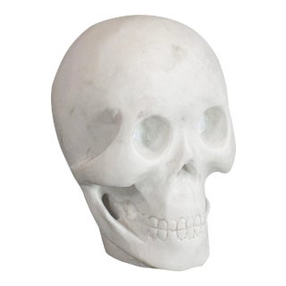 20th Century Marble Decorative Ornamental Skull For Sale