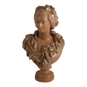 Ceramic Bust of Marie Antoinette After Carrier-Belleuse French Classical Sculpture