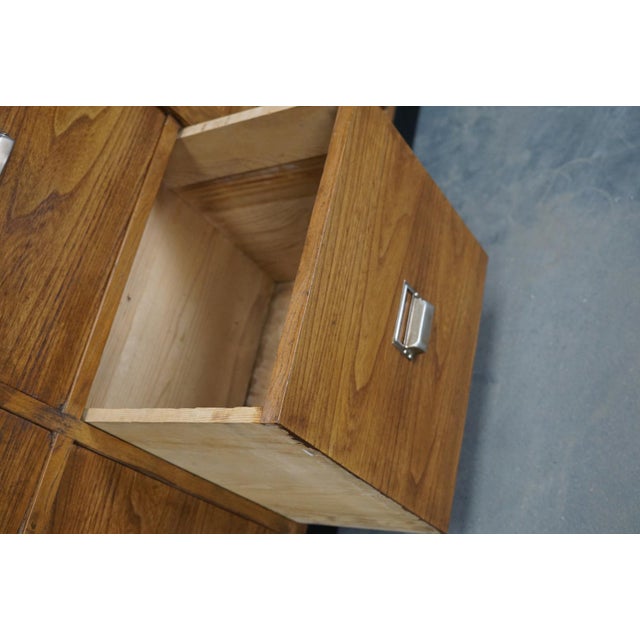 Large Mid-Century French Pine and Oak Apothecary Cabinet, 1950s For Sale - Image 13 of 18