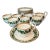 Set of 8 Meissen Green Ivy Teacups & Saucers, 6 Oz – 19th Century, First Quality For Sale