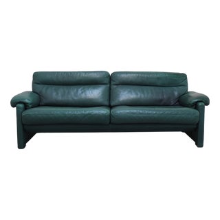 DS-70 3-Seater Sofa in Green Leather from de Sede, 1980s For Sale
