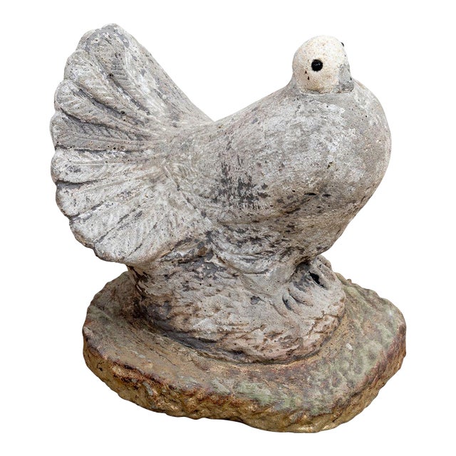 White Painted Dove Garden Ornament, Mid 20th Century Chairish