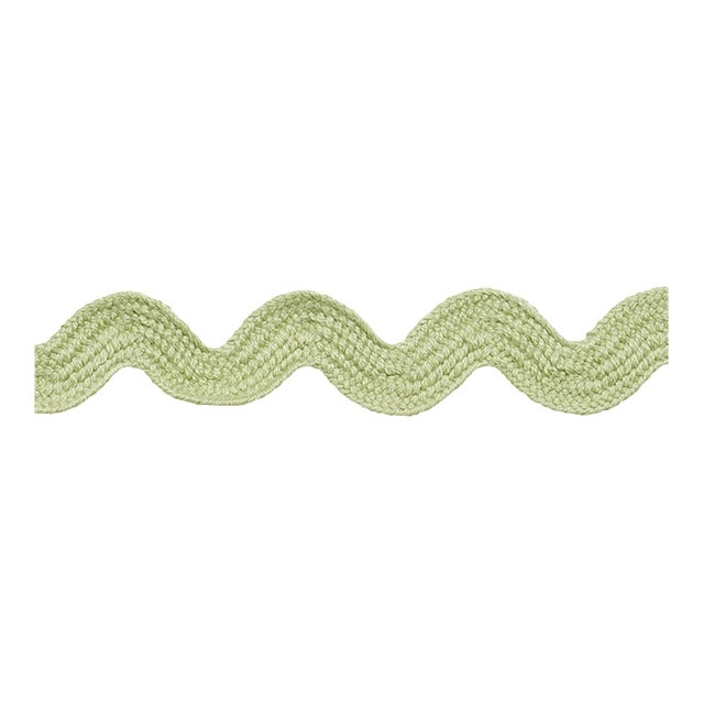 Sample - Schumacher Ric Rac Tape Medium Tape in Celadon For Sale