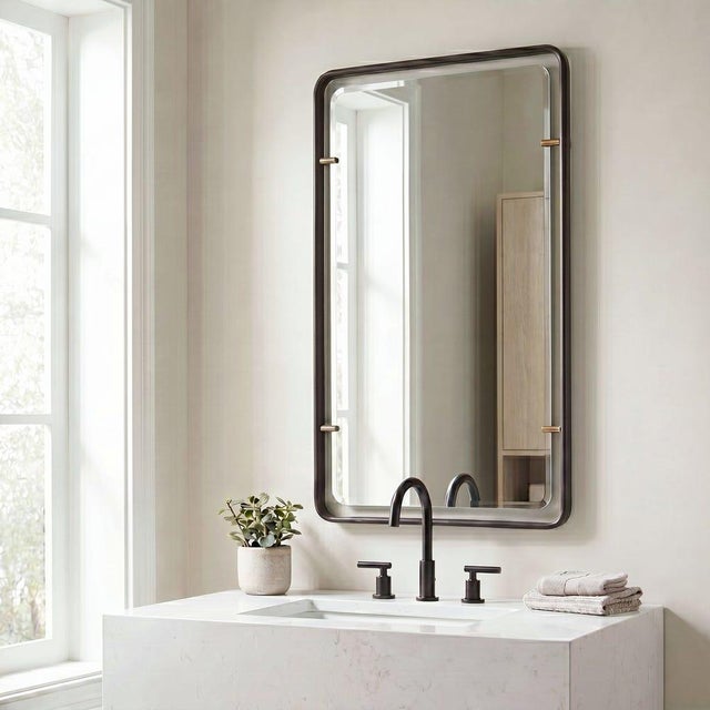 Bronze New Suspended Frame Mirror For Sale - Image 8 of 9
