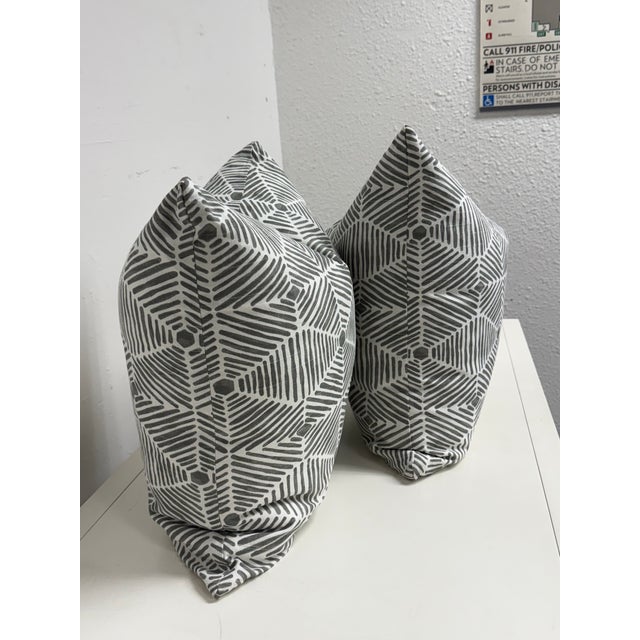 Thom Filicia for Eastern Accents Veldman Slate Pillows, Pair For Sale - Image 4 of 12