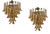 Sand and Amber Murano Glass Chandeliers, Set of 2 For Sale