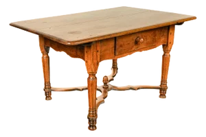 Antique French Provincial Louis XIII Walnut Farmhouse Serving Dining Table 1820