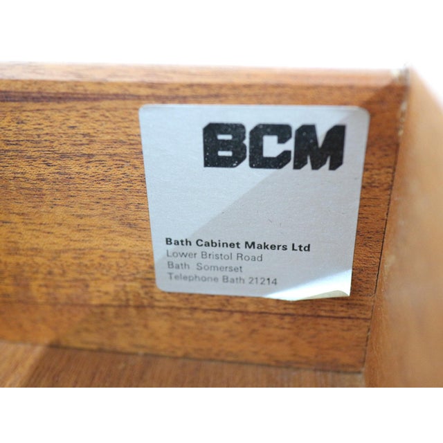 1960s 1960s Mid Century Modern Vintage Teak Vanity Desk Dresser by Bath Cabinets For Sale - Image 5 of 14