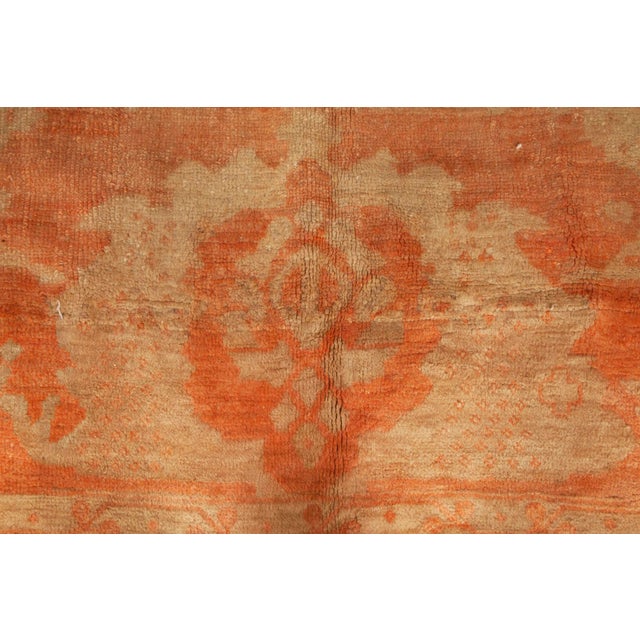 Antique Turkish Oushak Rug For Sale - Image 4 of 5