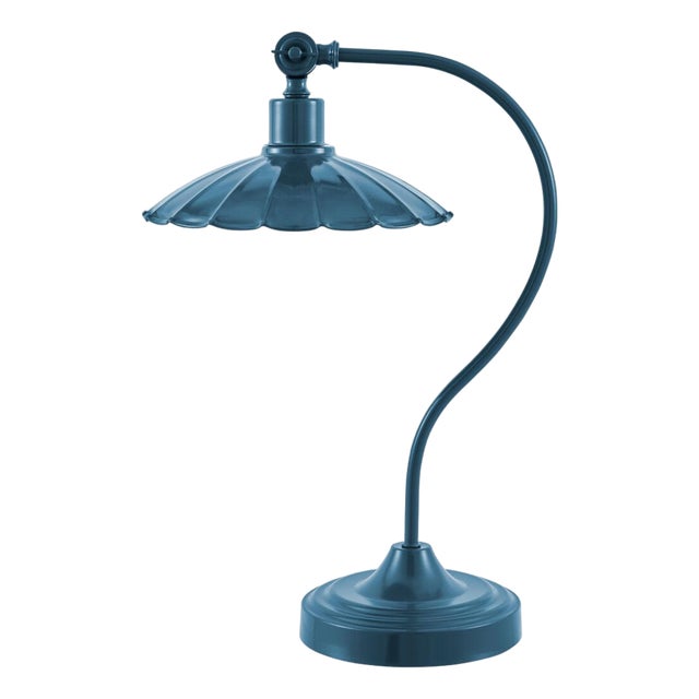 Pavona Accent Table Lamp Navy For Sale
