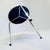 Bauhaus 3-Legged Side Table in Tubular Steel with Black Linoleum Top from Mauser Werke Waldeck Table, 1950s For Sale - Image 11 of 13
