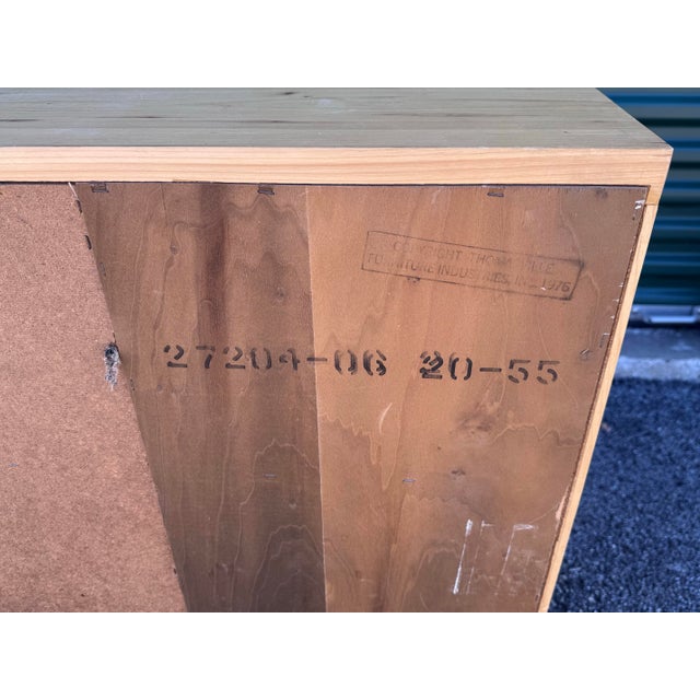 Vintage 1970s Jack Cartright for Founders Furniture Light Elm Wood Low Dresser For Sale - Image 10 of 12