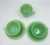 1940s 1940s Fire King Coffee Tea Cup & Saucer Jane Ray JadeIte by Anchor Hocking 5pc Set For Sale - Image 5 of 9