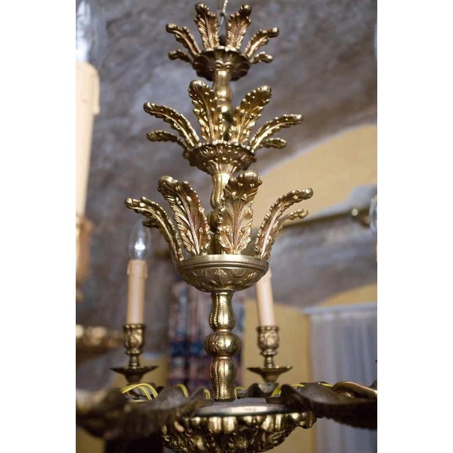 Metal Mid-Century French Figurative Chandelier, 1950s For Sale - Image 7 of 7