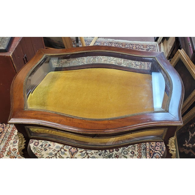 Wood Louis XV Style Antique Display Table For Sale - Image 7 of 13