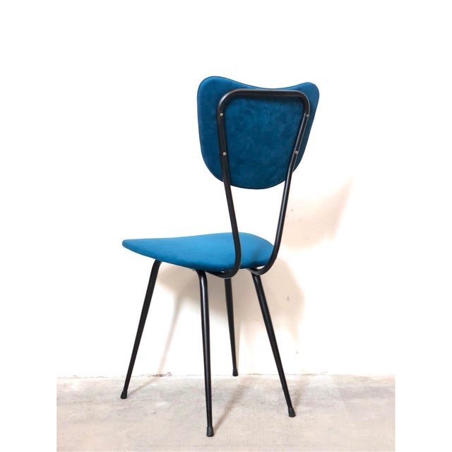 Vintage Cobalt Blue Chair, Italy, 1960s For Sale - Image 10 of 12
