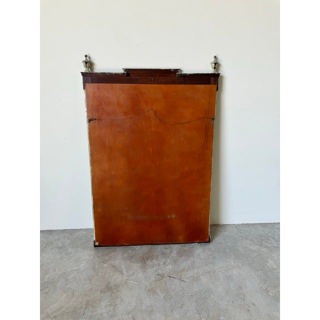Vintage French Neoclassical - Style Painted Wood Wall Mirror For Sale - Image 10 of 10