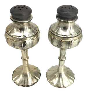 Vintage Silverplate Salt & Pepper Shakers- a Pair