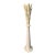 Vintage All Wood Carved Palm Leaf Lamp 66 1/2 Inches Tall For Sale