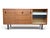 Mid-Century Modern Teak Buffet Credenza With Sliding Doors & Adjustable Shelves For Sale - Image 4 of 15