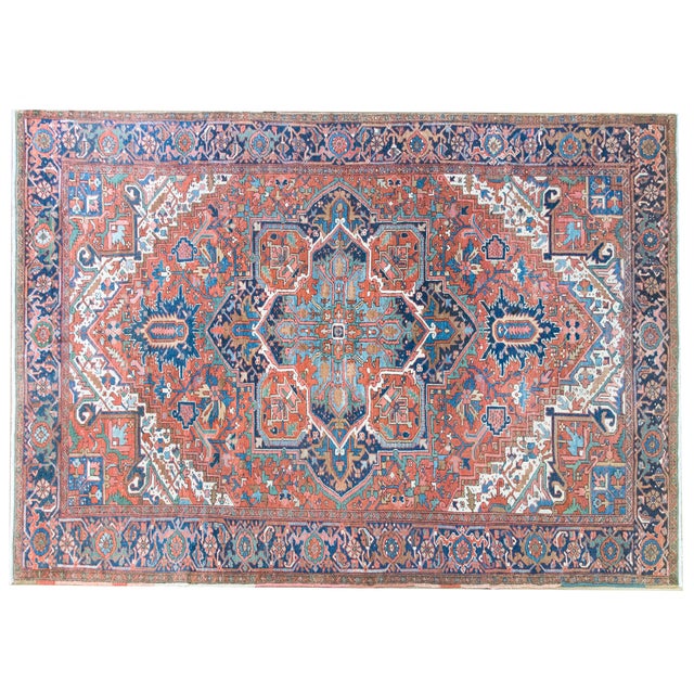 Early 20th Century Persian Heriz Rug For Sale In Chicago - Image 6 of 14
