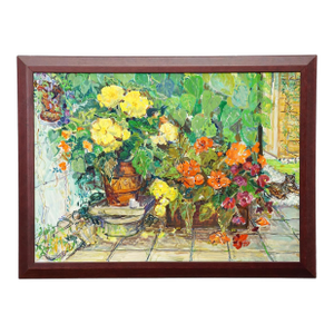Impressionistic Oil Painting of a Garden Scenery, Alexander Michael 1996
