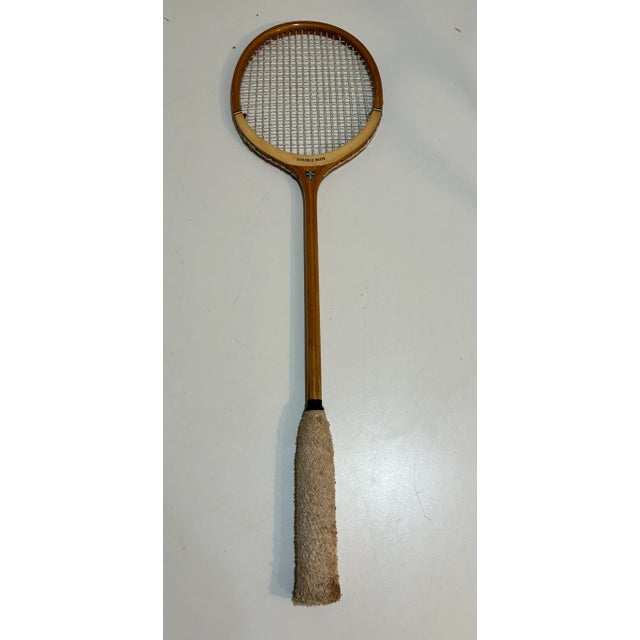 Vintage Wood Squash Racket For Sale - Image 4 of 5