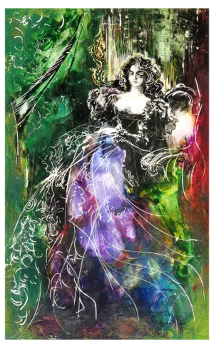 Juris Zvirbulis, The Lady on the Chair, 1978, Mixed Media on Paper