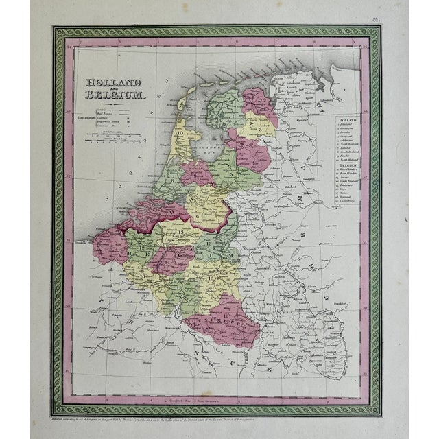 Original steel engraving by Thomas Cowperthwait from Mitchell's 'A New Universal Atlas', 1850. Unframed. Dimensions: 13.25...