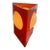 1970s Space Age Triangular Table Lamp in Orange Plastic With White Glass Domes. For Sale